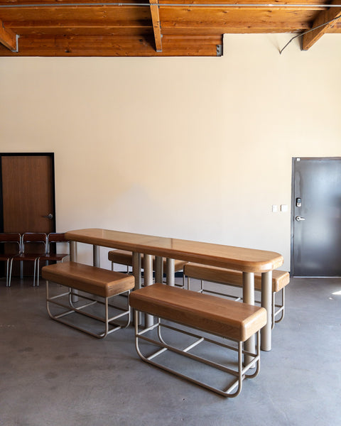 Post Modern Style Counter Tables with Matching Benches