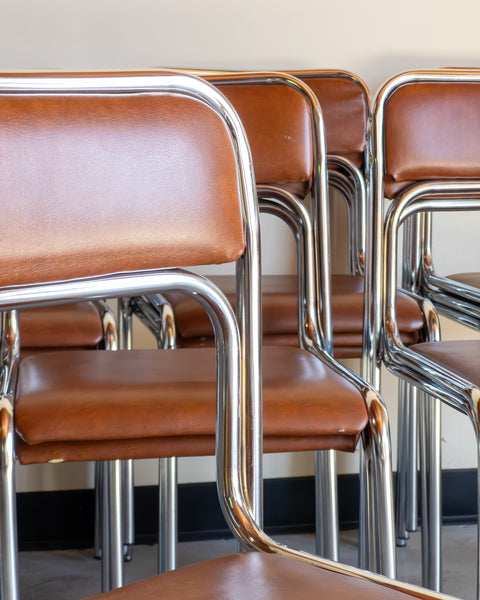Italian Bauhaus Style Stacking Chairs