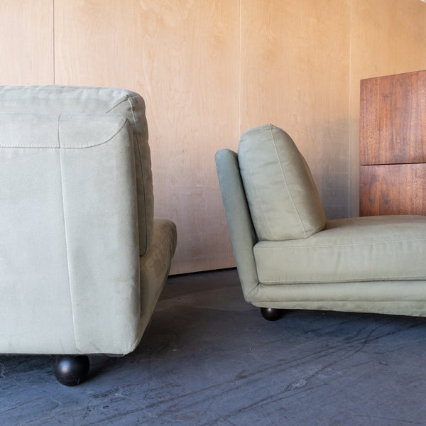 Natuzzi Ultrasuede Lounge Chairs