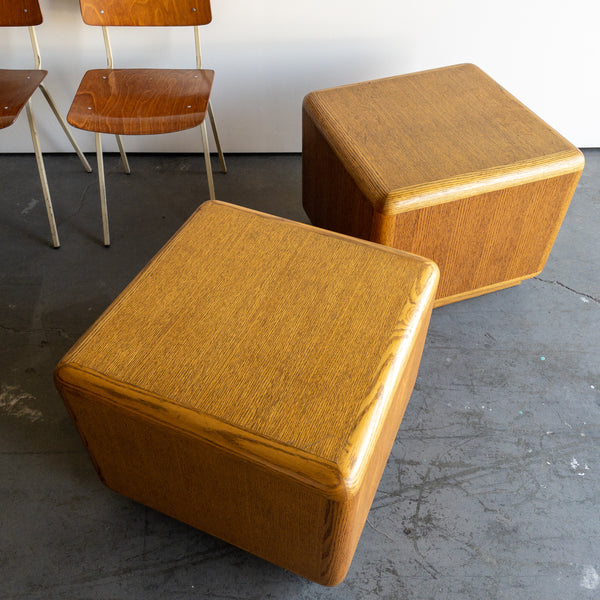 Oak Cube Side Tables