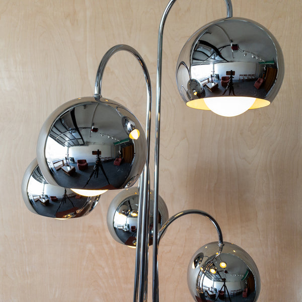 Mid Century Chrome Waterfall Lamp