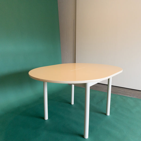 Italian Post Modern Cream lacquered Dining Table