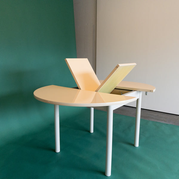 Italian Post Modern Cream lacquered Dining Table