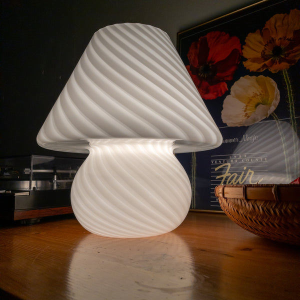 Large Murano Glass Mushroom Lamp