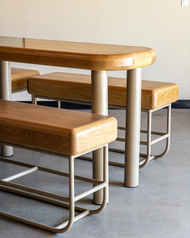 Post Modern Style Counter Tables with Matching Benches