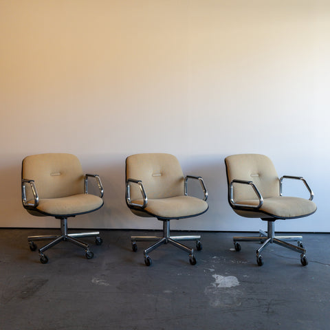 Allsteel Bucket Office Chairs - Cream