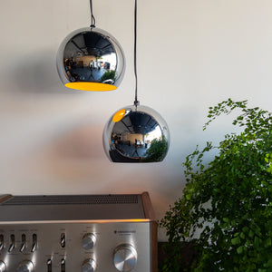 Mid Century Style Chrome Ball Pendant Lights