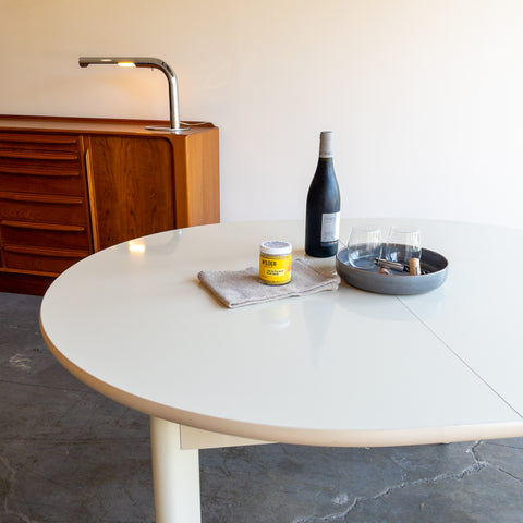 Post Modern Glossy Cream Dining Table