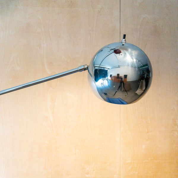 Mid Century Chrome Eyeball Floor Lamp