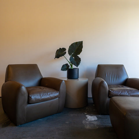 Dakota Jackson Ke-Zu Leather Deco Style Club Chairs
