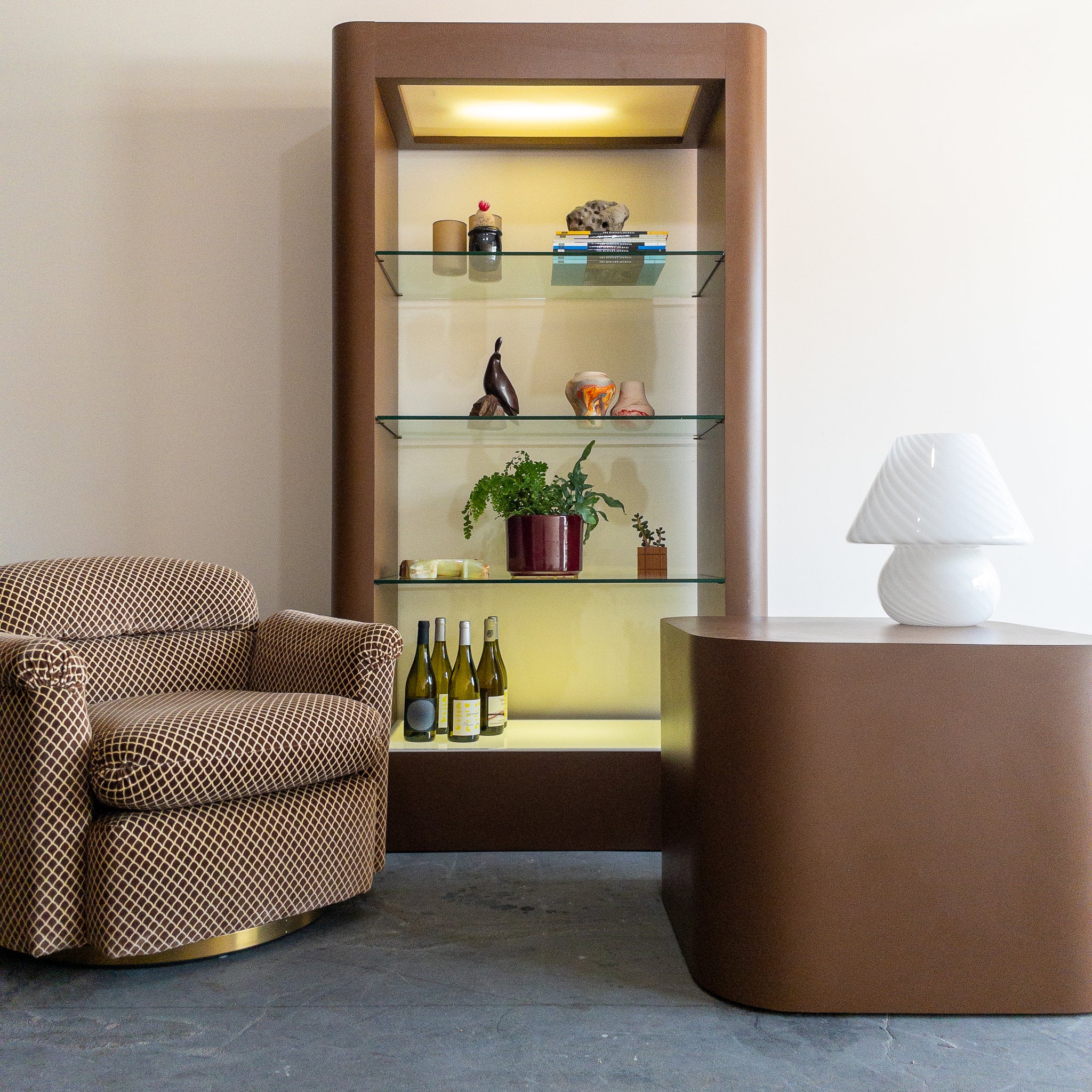 Post Modern Cabinet and Cube Side Table