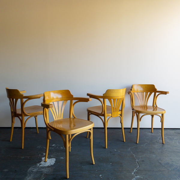 Dining Set: Bentwood Dining Chairs by Drevounia & Matching Birch Table