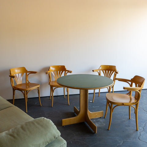 Dining Set: Bentwood Dining Chairs by Drevounia & Matching Birch Table