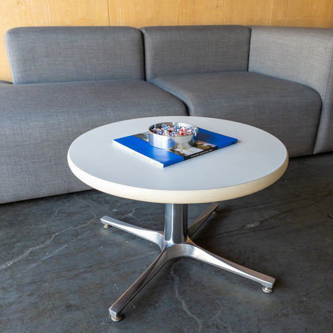 Small Mid Century Chrome and White Laminate Coffee Table