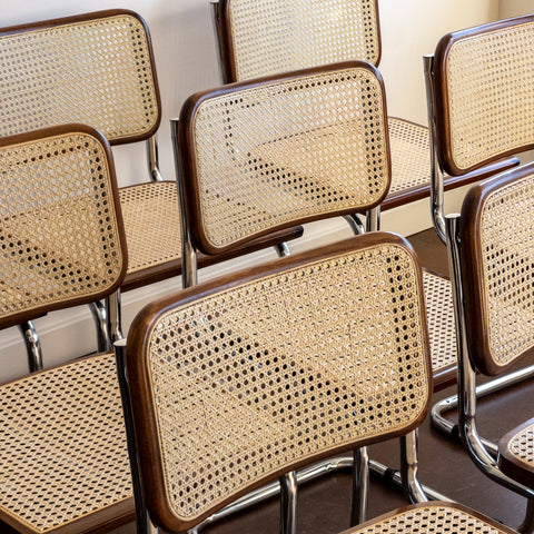 Dark Brown Cesca Chairs by Marcel Breuer